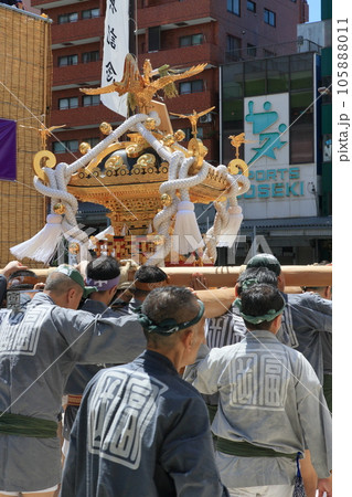 富岡八幡宮のお神輿 江戸三大祭り 水かけ祭り 富岡八幡宮のお神輿 江戸三大祭り 水かけ祭り 105888011