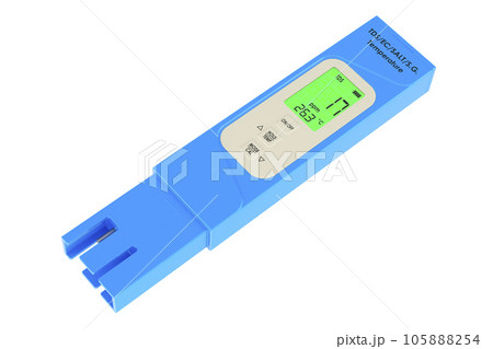 TDS meter, closeup. 3D rendering TDS meter, closeup. 3D rendering 105888254