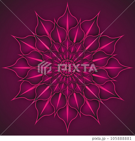 Purple Lotus Flower mandala, seventh chakra Sahasrara logo template. Crown chakra symbol, sacral sign meditation, yoga luxury round floral icon. Vector isolated on violet background Purple Lotus Flower mandala, seventh chakra Sahasrara logo template. Crown chakra symbol, sacral sign meditation, yoga luxury round floral icon. Vector isolated on violet background 105888881