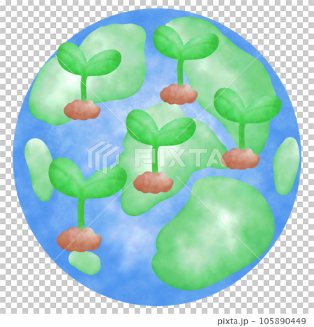 planting trees to reduce global warming 105890449