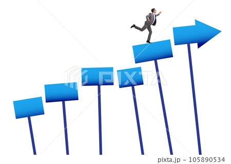 Concept of growth with businessman 105890534