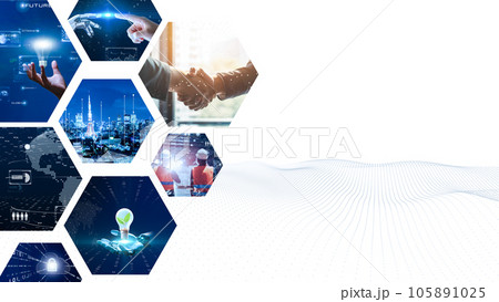 デジタルの世界で成功したビジネスリーダー、DX サイバーセキュリティ、インターネット安全のイメージ デジタルの世界で成功したビジネスリーダー、DX サイバーセキュリティ、インターネット安全のイメージ 105891025