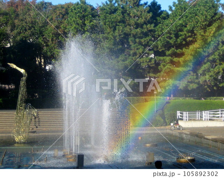 北浦和公園の噴水の虹 105892302