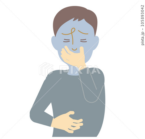 吐き気を催す男性 吐き気を催す男性 105893042