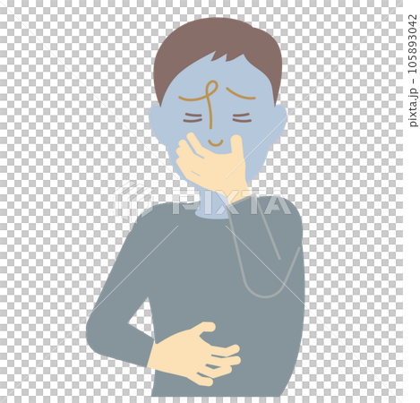 吐き気を催す男性 吐き気を催す男性 105893042