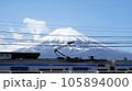富士山駅から見た線路越しの富士山 105894000