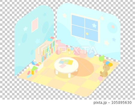 キッズルームのイラスト 105895630