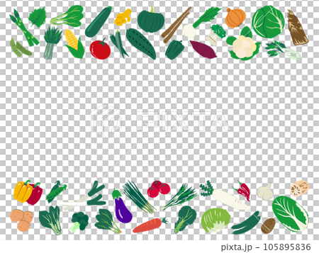 Colorful vegetable frame 105895836