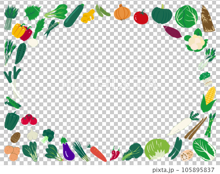 可愛的蔬菜框 105895837