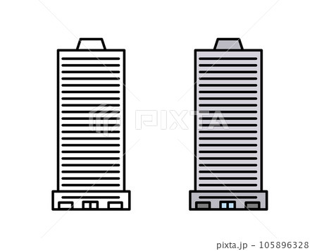 シンプルなタワーマンションのアイコン シンプルなタワーマンションのアイコン 105896328