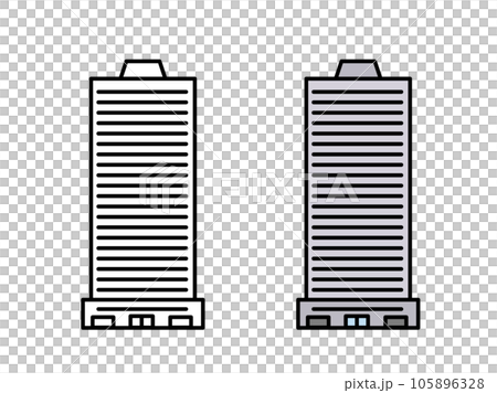 シンプルなタワーマンションのアイコン シンプルなタワーマンションのアイコン 105896328