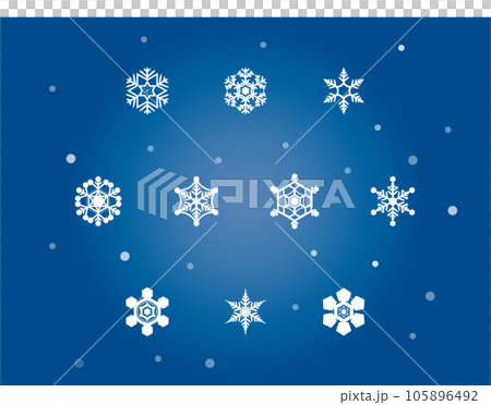 矢量圖集的雪花 105896492