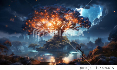 神の木 神木 神々しい木 神の木 神木 神々しい木 105896615