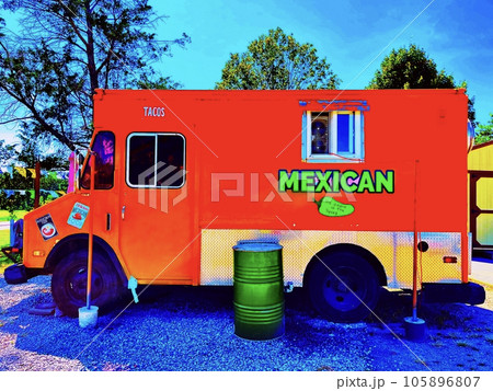 food truck serving Mexican cuisine food truck serving Mexican cuisine 105896807