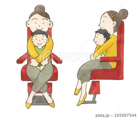 小児の安全な診察の固定方法　手はクロス 105897504