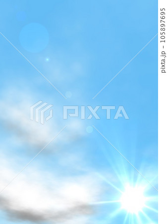 空　青空　太陽　背景　壁紙(縦サイズ) 105897695