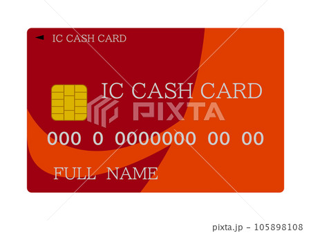 銀行口座に現金の引き出しや預金に使うICキャッシュカード 105898108