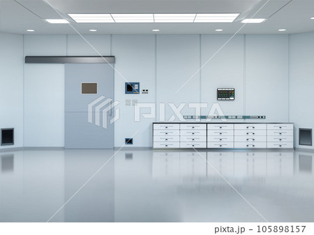 Hospital laboratory or surgery room interior with medical supplies Hospital laboratory or surgery room interior with medical supplies 105898157