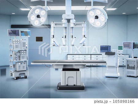 Robotic assisted surgery in operating room 105898166