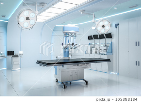 Robotic assisted surgery in operating room 105898184