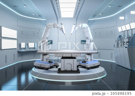 Robotic assisted surgery in operating room 105898195