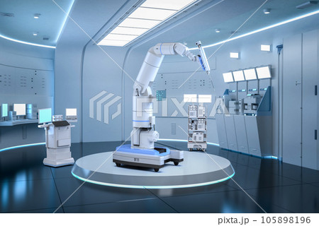 Robotic assisted surgery in operating room 105898196
