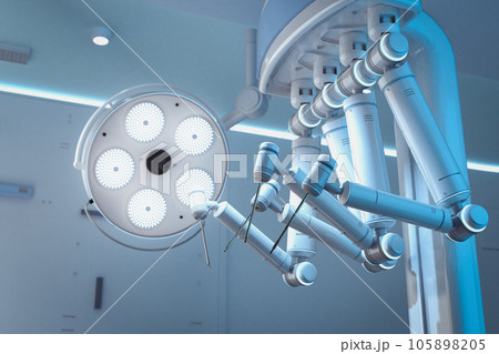 Robotic assisted surgery in operating room 105898205