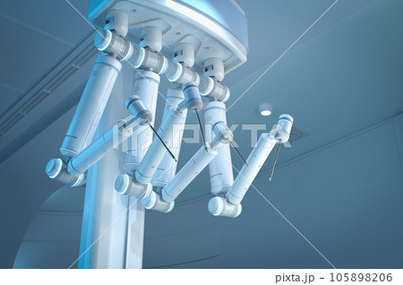 Robotic assisted surgery in operating room 105898206