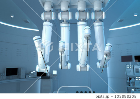 Robotic assisted surgery in operating room 105898208