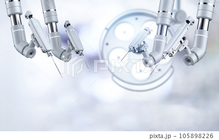 Robotic assisted surgery in operating room 105898226