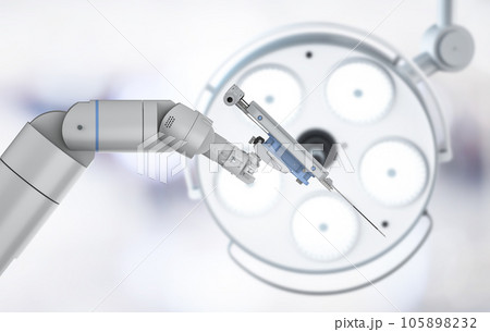 Robotic assisted surgery in operating room 105898232