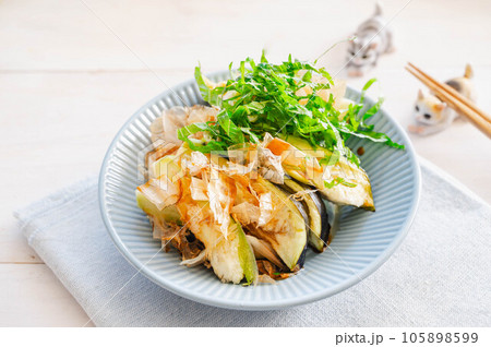 薬味たっぷりの生で食べる水茄子 105898599