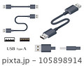 USBタイプAのイラストセット 105898914