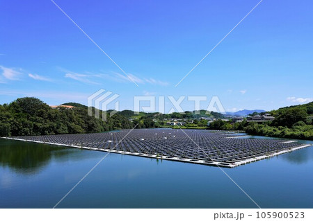 ため池の太陽光発電（讃岐平野） 105900523