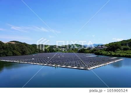 ため池の太陽光発電（讃岐平野） 105900524
