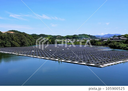 ため池の太陽光発電（讃岐平野） 105900525