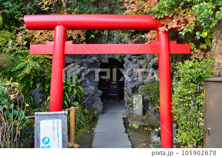 長谷寺の弁天窟入口（神奈川県鎌倉市） 105902678