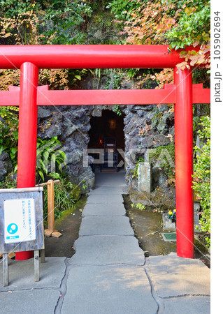 長谷寺の弁天窟入口(神奈川県鎌倉市) 長谷寺の弁天窟入口(神奈川県鎌倉市) 105902694