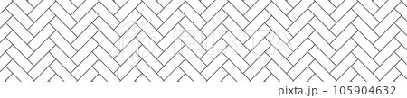 Herringbone or fishbone tile pattern. Parquet texture. Stone or ceramic brick wall background. Kitchen backsplash or bathroom floor zigzag mosaic surface. Pavement layout 105904632