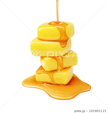 はちみつバター イラスト リアル 105905115