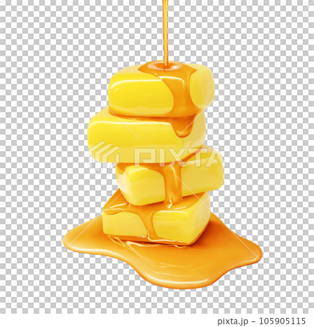 はちみつバター イラスト リアル 105905115