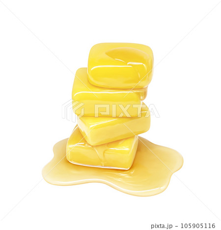 溶けたバターのイラスト リアル 105905116