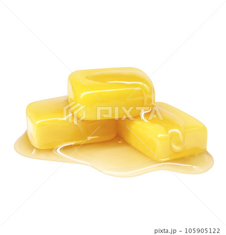 溶けたバターのイラスト リアル 105905122