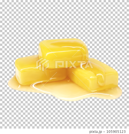 Melted butter illustration real 105905123
