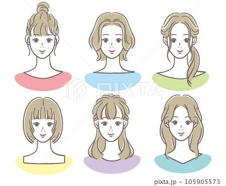 微笑む20〜30代女性のアイコン 微笑む20〜30代女性のアイコン 105905573