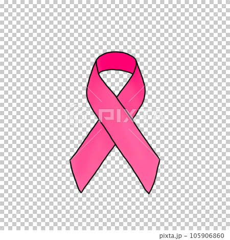 pink ribbon isolated on white background 105906860
