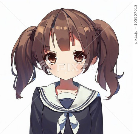 ツインテールの幼い女子高生のイラスト素材 [105907018] - PIXTA