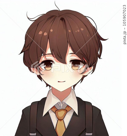 Chibi Anime Boy Brown Hair