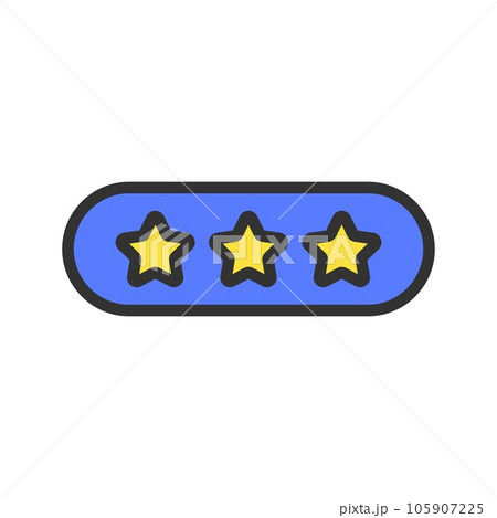 Three Reviews Icon Image. 105907225