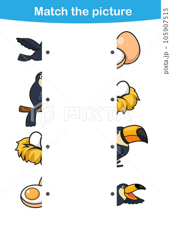 Matching children educational game.Match pictures Matching children educational game.Match pictures 105907515